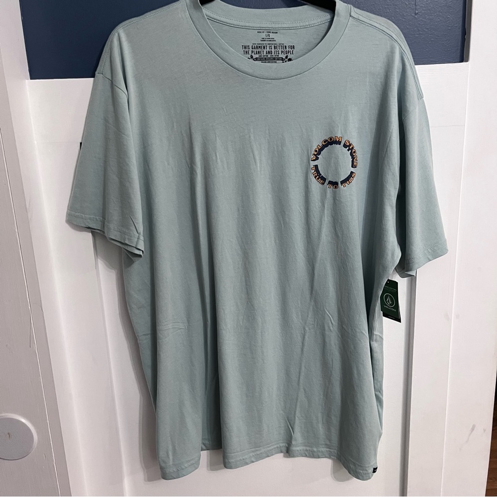 Volcom Stone Men's Daylighter Short Sleeve Tee Chambray Graphic Skate